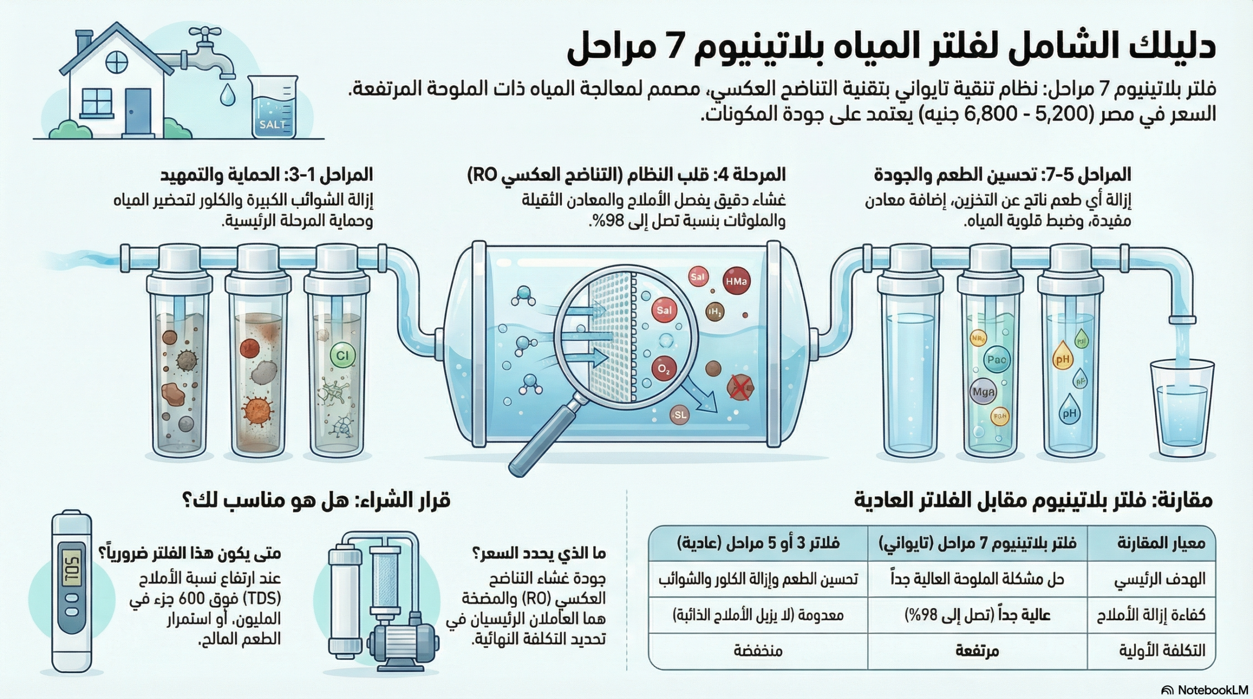 مخطط بياني لطريقة عمل فلتر بلاتينيوم