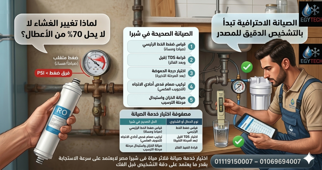 شركة صيانة فلاتر مياة فى شبرا مصر