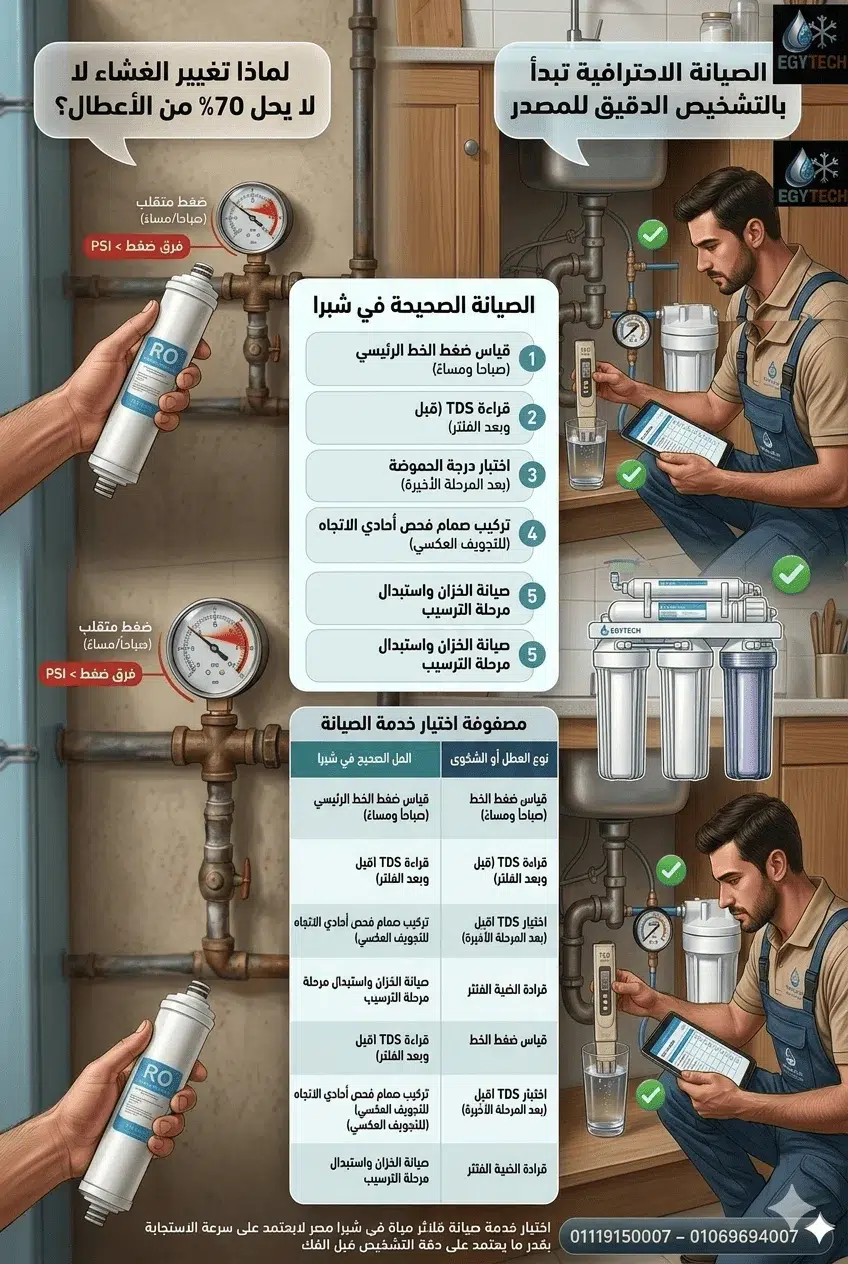 شركة صيانة فلاتر مياة فى شبرا مصر